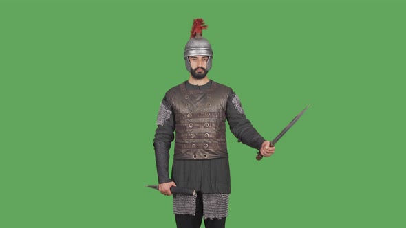 Roman Soldier in the Middle Ages.Roman Legion.