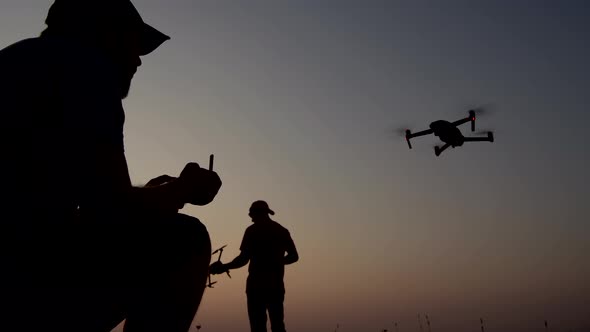 Drones Flying Field.