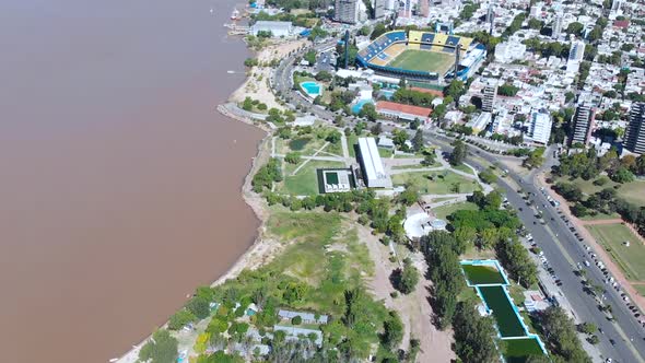 Stadium Arroyito Giant, Rosario Central football team, Argentina (aerial view)