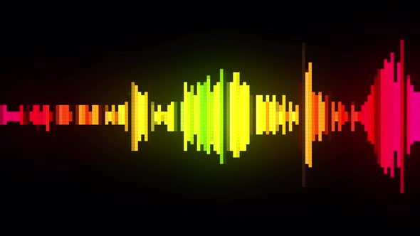 Audio Wave Dots Glow Spectrum