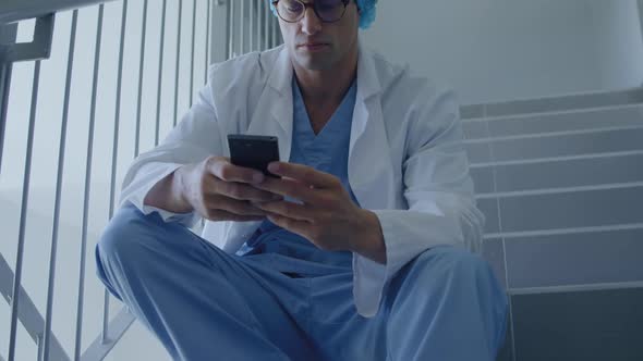 Medical professional working at a hospital