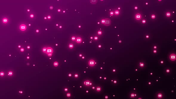 Pink color background youtube particle animation