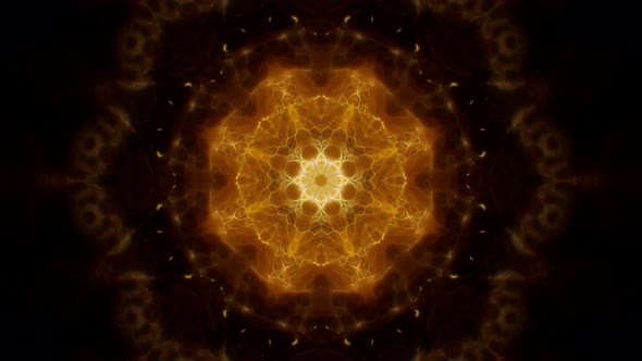 Shining Gold Kaleidoscope Loop 4K