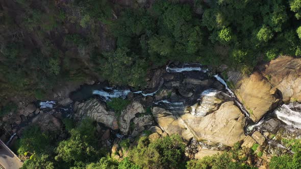 Aerial view of Ravana Water Falls, Ella, Sri Lanka