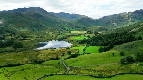 Wonderful Lake District National Park From Above  Travel Photography