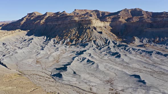 Aerial shot of the amazing rock formations in southern Utah.