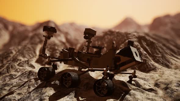 Curiosity Mars Rover Exploring the Surface of Red Planet alt