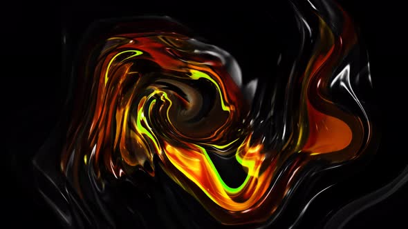 Abstract Background Oily Glossy Material Twisted Liquid Animation