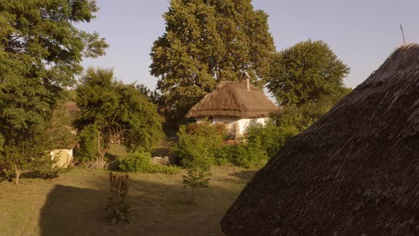 Yard of a Small Rustic Traditional Hut Houses