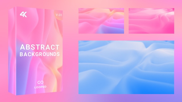 Wavy Animated Colorful Shape Backgrounds Pack