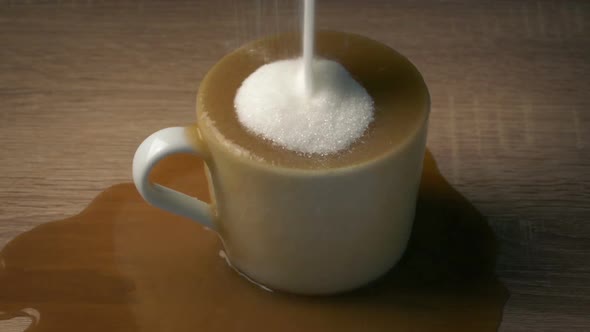 Coffee Has Too Much Sugar - Health Concept