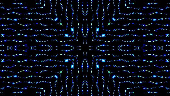 Bright abstract light governing blue color, kaleidoscope for background alt