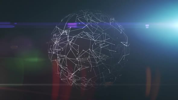 Plexus Sphere Loop Animation Background