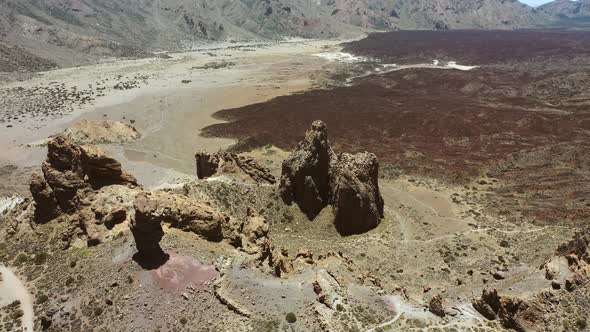 Lunar Landscape in the Crater of the Teide Volcano