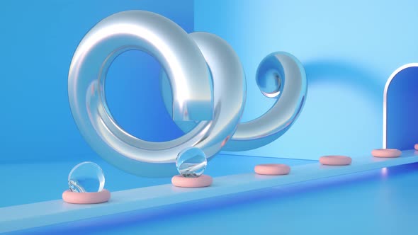 3D Liquid Sphere at manufacture, Infinite Loop Animation
