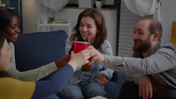 Group of Mixed Race People Hanging Out Enjoying Time Spending Together