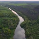 View of the river from above. Flight over water and forest trees from a height - VideoHive Item for Sale