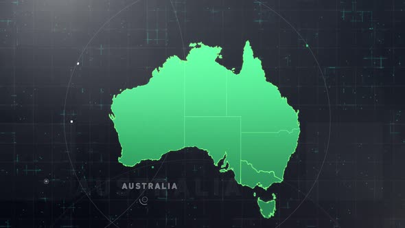 Digital Tech Australia Map Front View