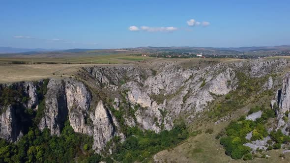 Flight Up Above Tureni Gorges In Romania