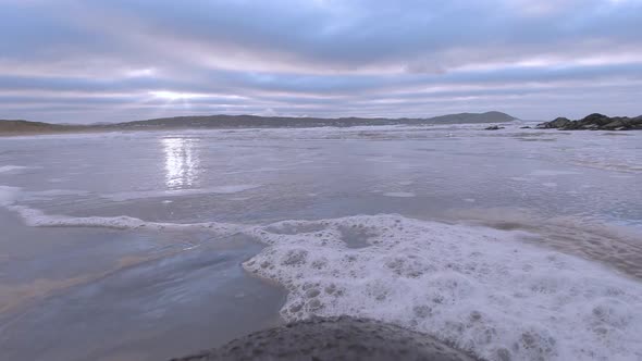The Flood is Coming in at Narin Strand By Portnoo in County Donegal  Ireland