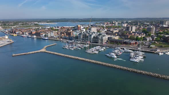 Poole Yacht Marina and Quay on the South Coast of England