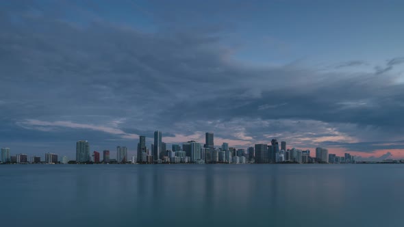 Downtown Miami Sunrise time lapse