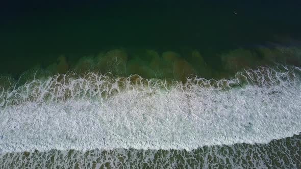 Aerial drone uav view of the beach and ocean