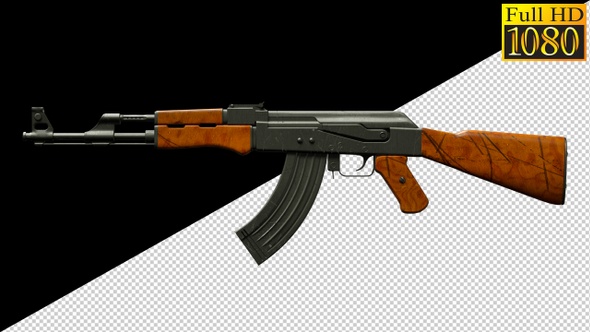 Ak 47, Weapons, Guns On Alpha Channel Loops V1