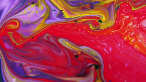 Psychedelic Spreading Paint Swirling And Explosion