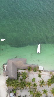 Vertical Video of the Ocean Near the Coast of Zanzibar Tanzania