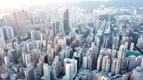 Top view of City in Hong Kong