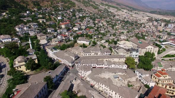 Overhead view of Albanian houses