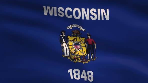 Wisconsin State Flag Background 4K