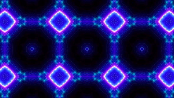 Blinking Blue Light Purple Kaleidoscope Loop 4K 15