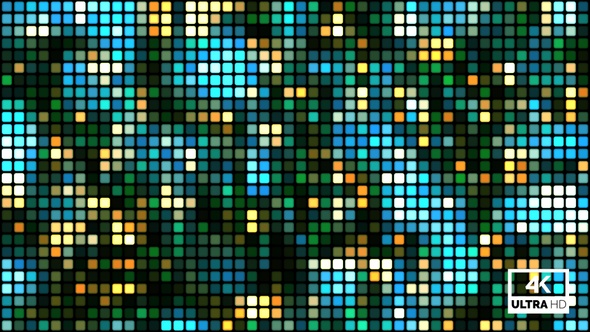 Multicolor Digital Dots Led Display Background Animation Looped V19