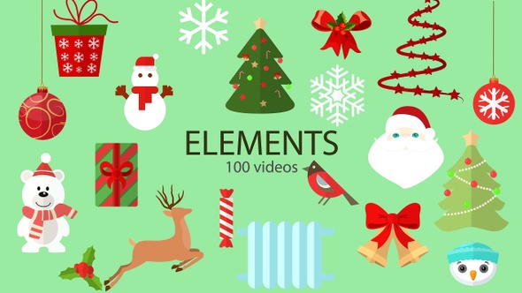 Christmas Winter Icon Elements Pack