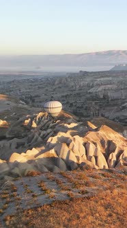 Cappadocia Turkey  Vertical Video of Balloon Launch