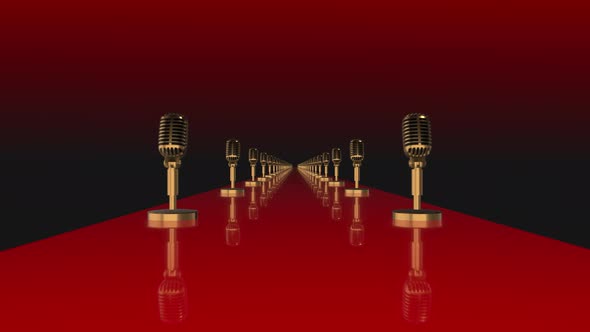 Golden Microphone Awards Stage Seamless Loop 4K