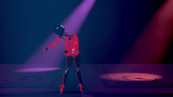 Beautiful Cyborg Girl Dancing alt