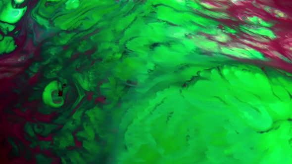 Abstract Paint Demonstration  Green And Red 