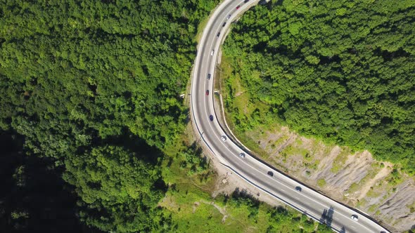 a Highway in the Mountains