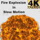 Fire Explosion in Slow motion with Alpha (4K) - VideoHive Item for Sale