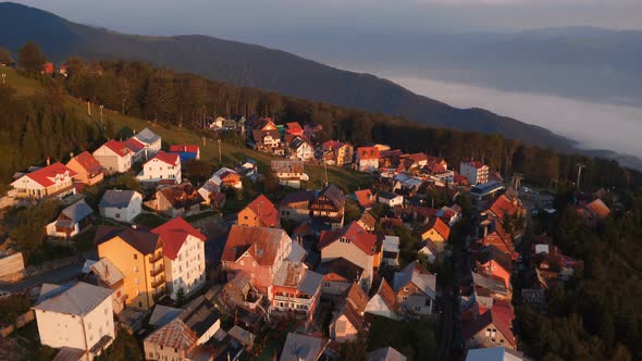 Aerial view of houses in Straja Resort