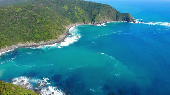 beautiful natural coastline with turquoise water