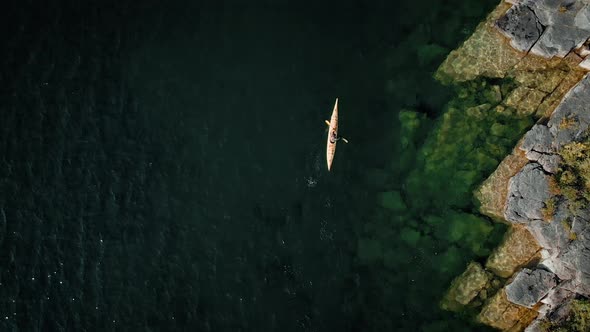 Aerial view of Meldrum Bay, Ontario, Canada