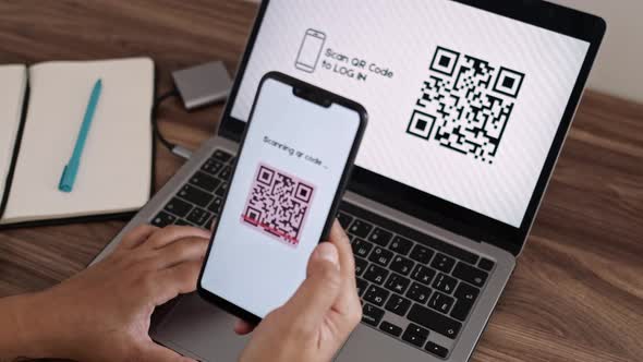 Log In Web Page Using Smartphone with QR Code Scanning Application