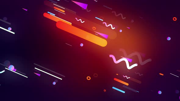 Colorful Basic Shapes Background 4K