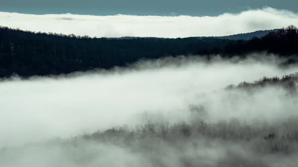 Sea of fog valley Timelapse - Palacios de la Sierra