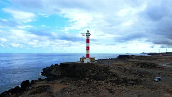 Lighthouse in the coast 4k 60fps