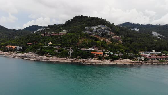 Beautiful high view of nature with sea ocean